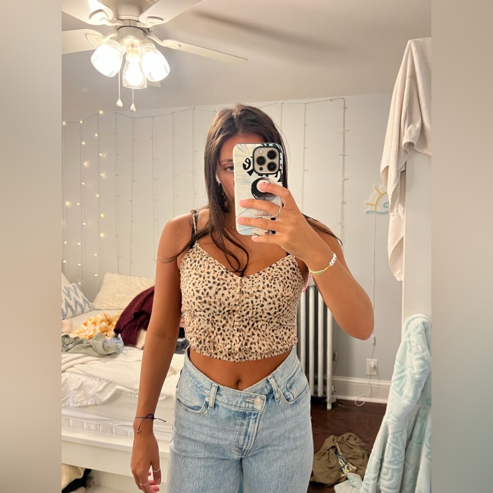 Cheetah print tank top